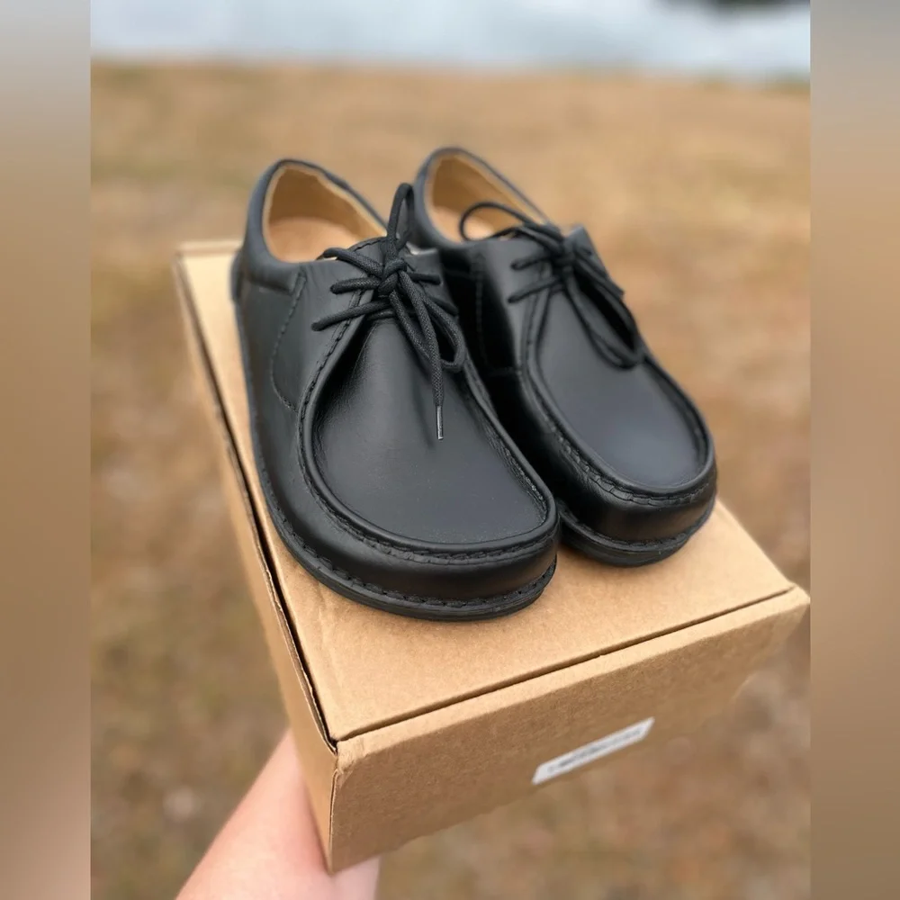 NWOT Birkenstock Black Pasadena Swartz Leather Shoes EU Size 37/US Size 4.5